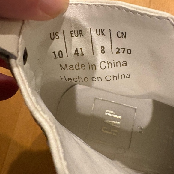 Gap Woven leather ankle boots booties 10 ivory white  like new - Picture 5 of 7